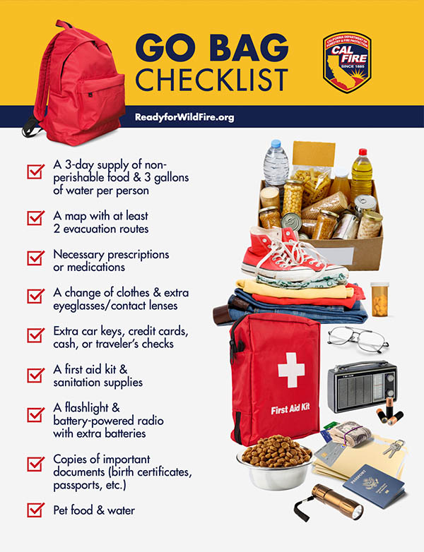 Go Bag checklist